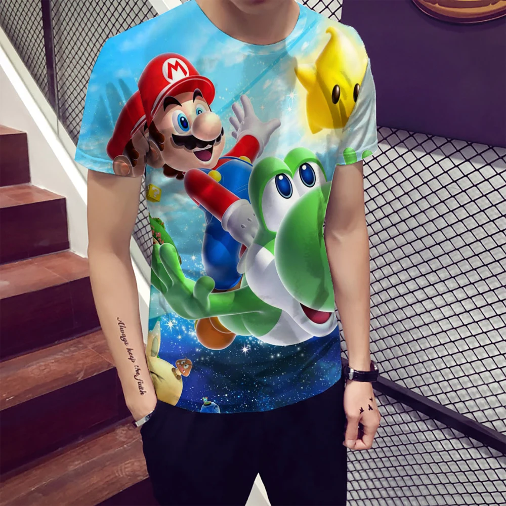 

2021 summer new cool short-sleeved casual T-shirt with small dinosaur 3D print pattern for boys and children