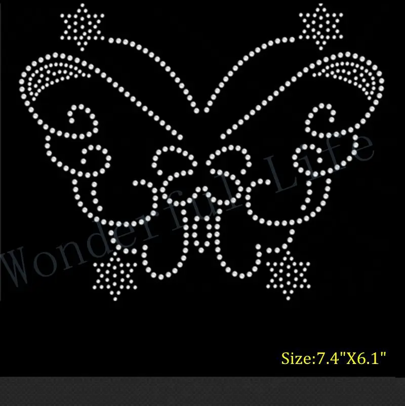 

Бесплатная доставка Удивительные Стразы блестящие прозрачные бабочки со звездами