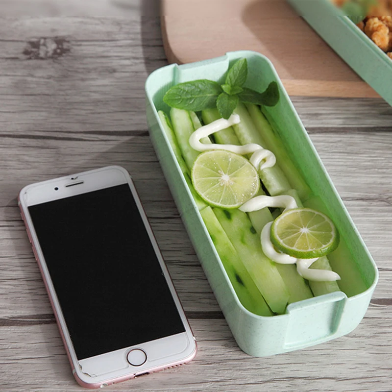 Трехуровневая коробка Bento из полезного материала офисный Портативный Ланч бокс