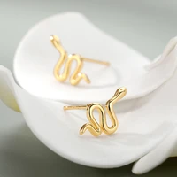 2021 new fashion trendy vintage snake shape earrings for women girl retro earrings cute small object earring jewelry bijoux femm