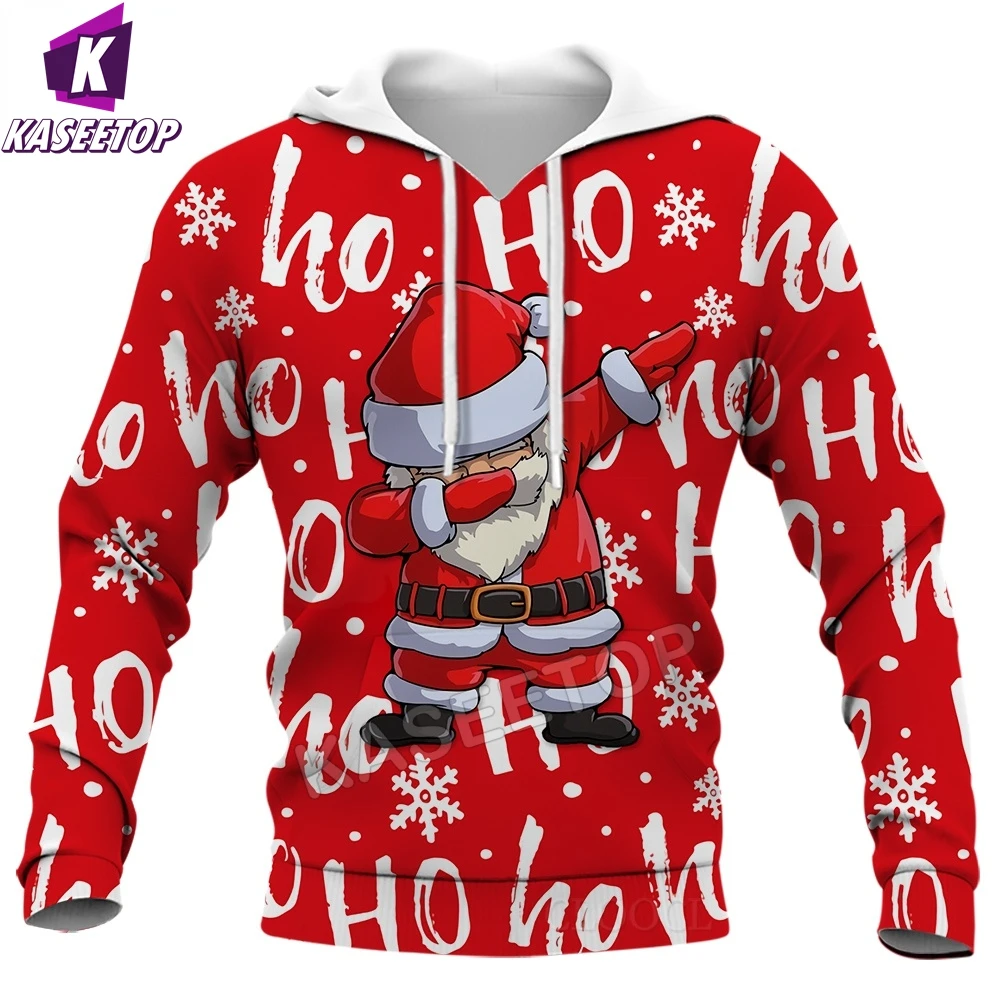 

Winter Merry Christmas Hoodie Ho Ho Ho Dabbing Santa Claus 3D All Over Printed Autumn Men Women Hooded Pullover Sudadera Hombre