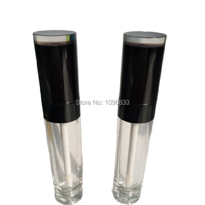 6ML Round Plastic Lipgloss Containers DIY Empty Clear Lip Gloss Tube Black Cap Cosmetics Packaging Container 30/50pcs | Красота и