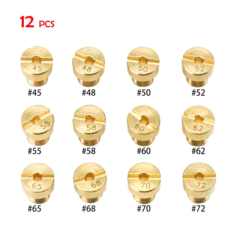 

ZSDTRP 12 шт M5 Замена резьбы #30-#135 жиклеры карбюратора для Dellorto SHA PHBG Carb основной инжектор форсунки NC PHVA Pilot Jet