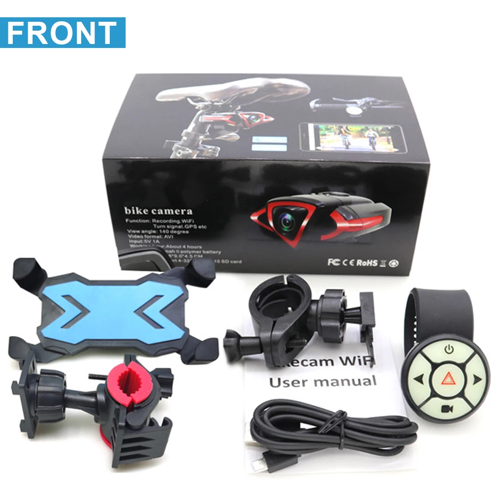 

Waterproof Bicycle Camera with Cameras GPS Bike Speedometer Outdoor Motorcycle HD Riding Turn Signal Warning Light Dropshipping