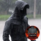 Куртка мужская тактическая Водонепроницаемая с флисовой подкладкой, ветрозащитная, теплая, топы в стиле милитари