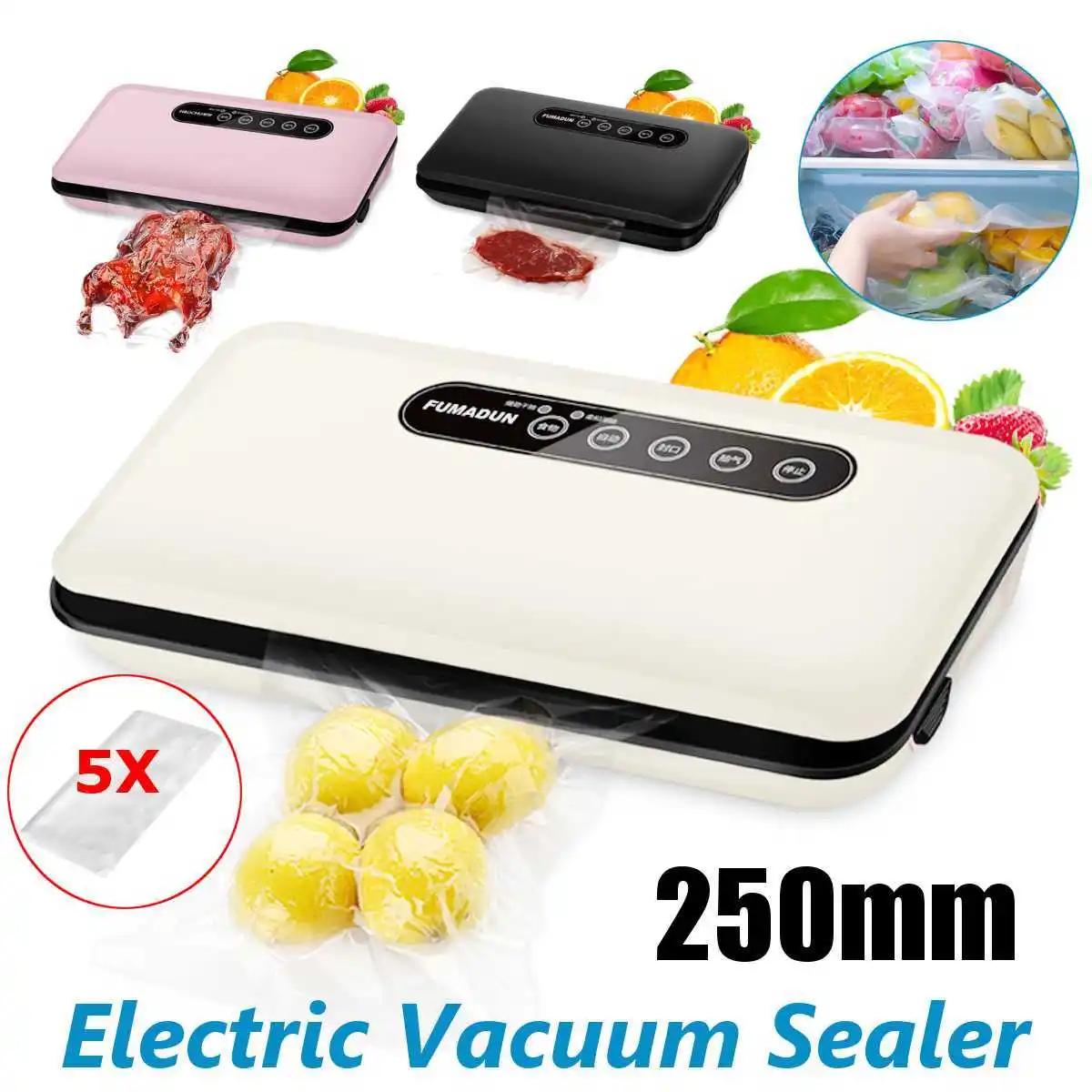 

Food Vacuum Sealer Packing Machine With 5pcs Bags Free Electric Vacuum Sealer vacuum packer machine