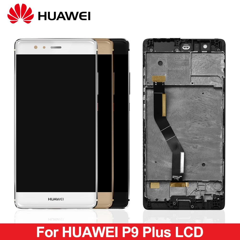5,5 3,5 дюйма ЖК дисплей для huawei P9 plus кодирующий преобразователь сенсорного экрана в сборе с рамкой EVA L09 L19 VIE L09 AL10 lcd