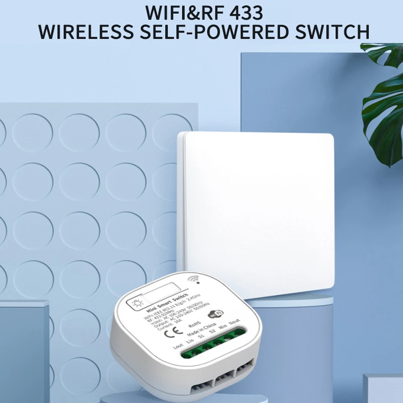 

16A WiFi + 433 Tuya смарт-переключатель Голосовое управление смарт-жизнь приложение управление Умный домашний светильник таймер работает с Alexa Google ...