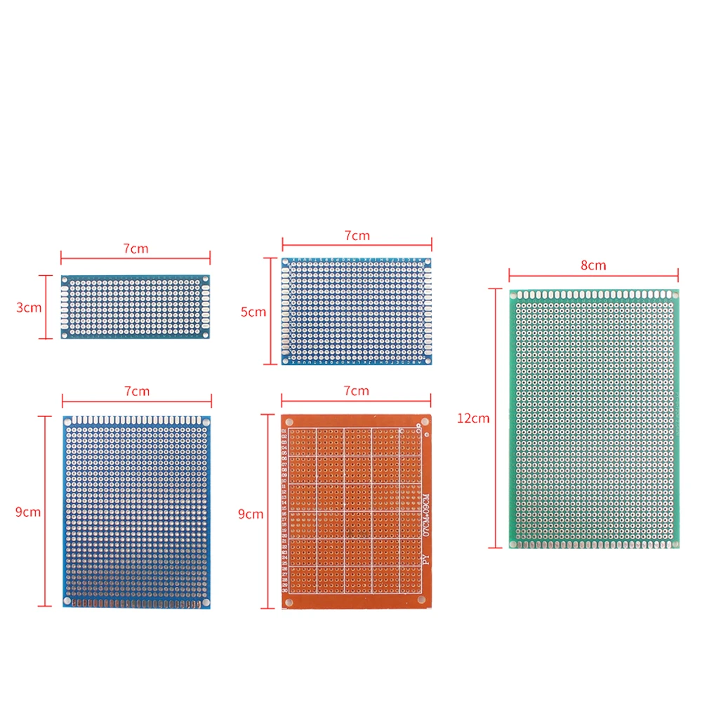 

Double Side PCB Prototype Board 3x7 5x7 7x9cm Copper Plate Universal Protoboard,DIY Prototyping Printed Circuit for arduino