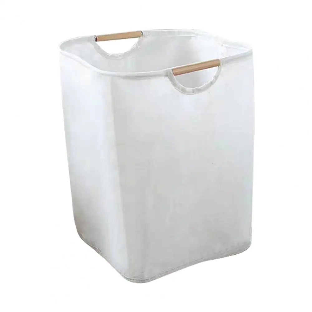 Корзина для белья из ткани Оксфорд органайзер белая легкая в хранении гибкая