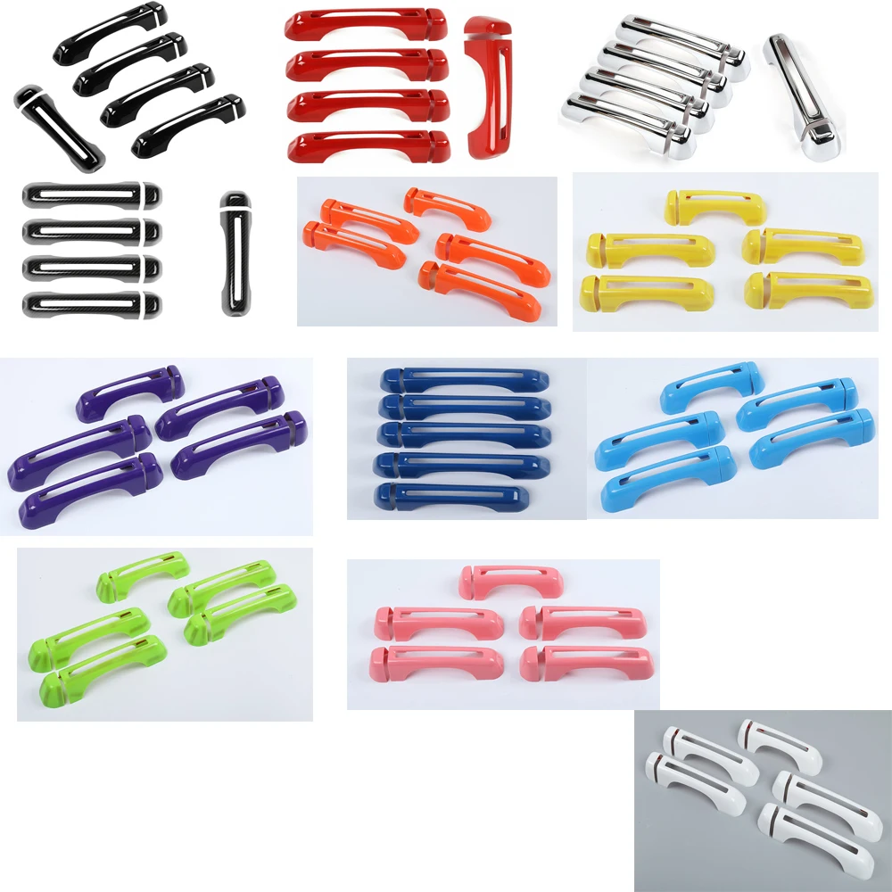 

10PCS ABS Exterior Side Door & Tailgate Handle Cover Decorative Trim Fit for Jeep Wrangler JL 4-Door 2018-2022 Car Accessories