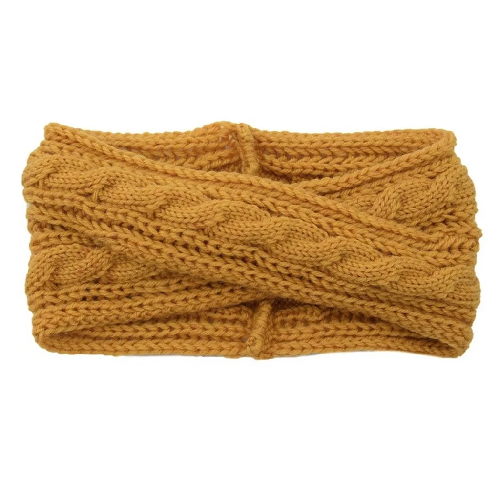 2019 зимние вязаные головные повязки для девочек теплые эластичные волос ручная