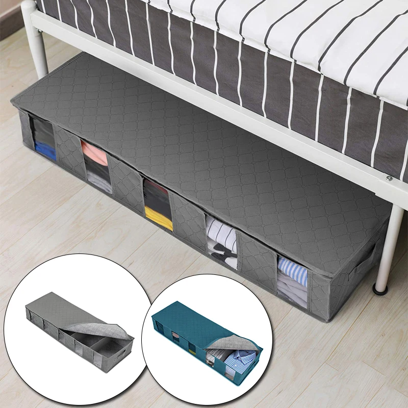 Нетканый мешок для хранения под кроватью одеяло ящик одежды коробка разделитель