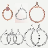 2020 новый 925 стерлингового серебра O кулон в форме оригинальный ожерелье pandora, для женщин, сделай сам, шарма ювелирных изделий