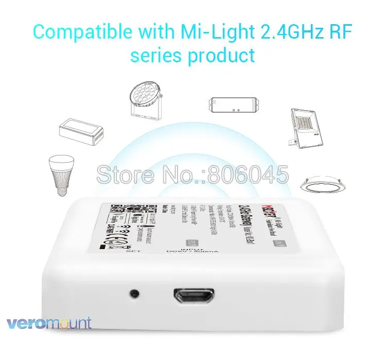 FUT068 AC85-265V Milight 2,4 г 6 Вт RGB+ CCT Вай-Фай совместимый смарт светодиодный светильник 2,4G Беспроводной 4-Зона дистанционного управления Android/iOs APP Управление