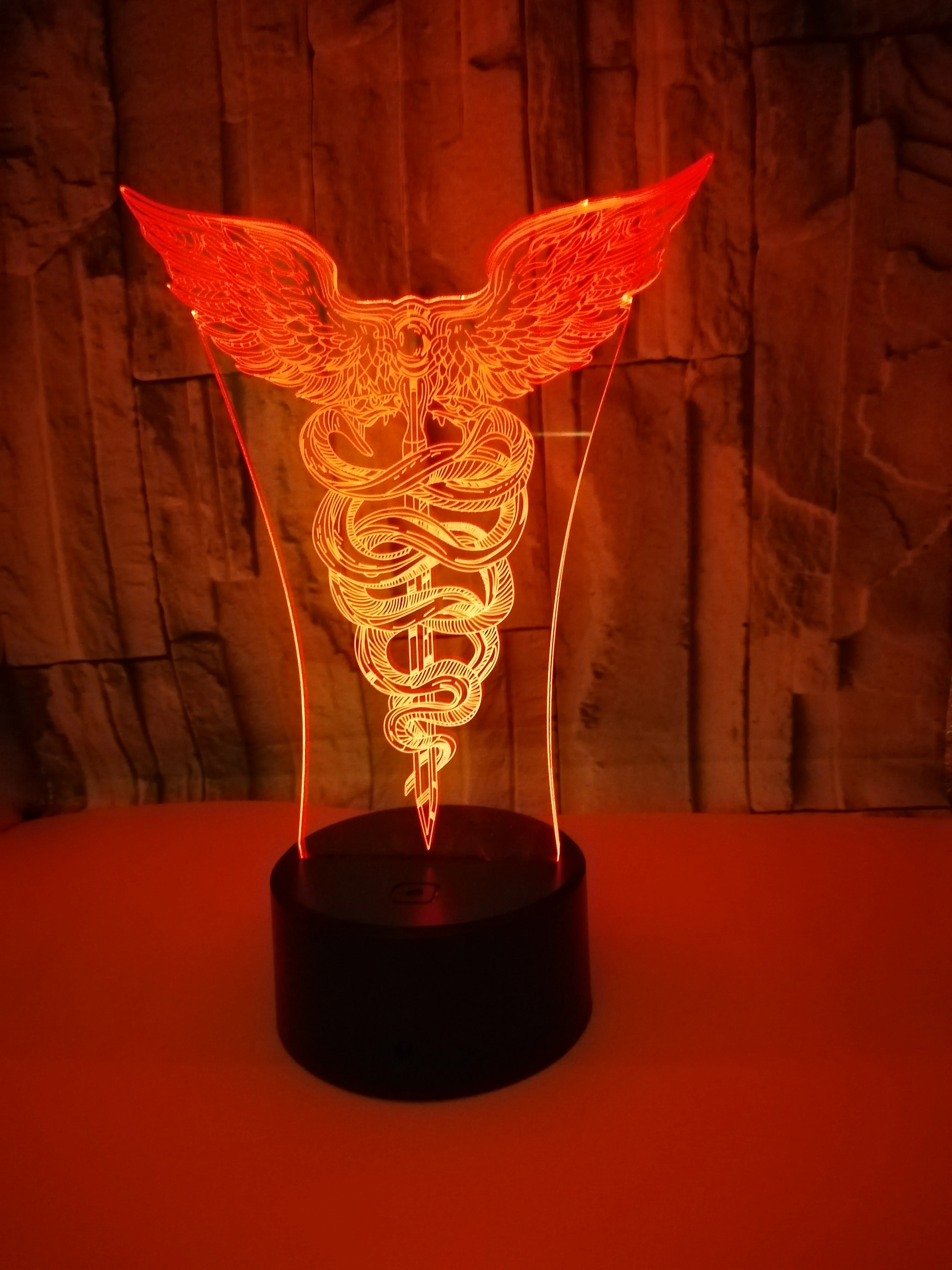 Мультяшная фигурка модель 3D ночник светодиодная лампа 7 цветов меняющая цвет