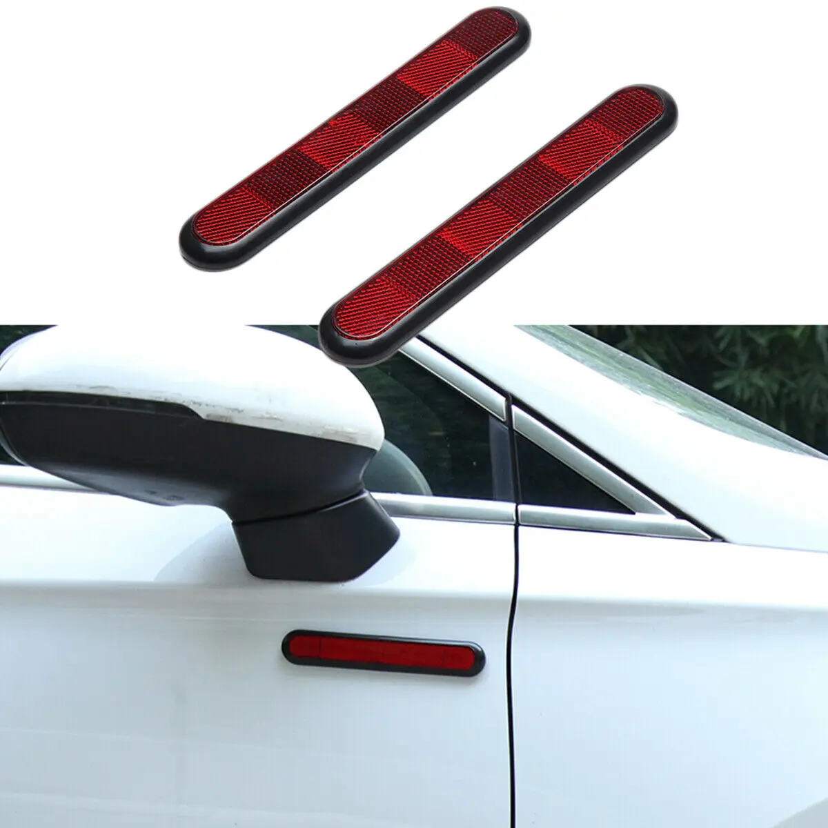 

Universal Car Door Body Sticker Auto Safety Stripe Reflective Tape Warning Light Lamp Sign Protector Stripes