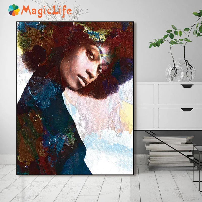 Сексуальная Женская картина настенная живопись холст абстрактная краска Декор