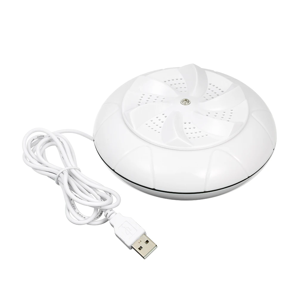 

Portable Ultrasonic Washing Machine 1kg Laundry Quantity Mini Rotating Washer with USB Cable Travel Home Business Trip