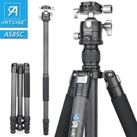 professional carbon fiber tripod for digital dslr camera heavy duty camera stand double panoramic ball head monopod ultra stable
