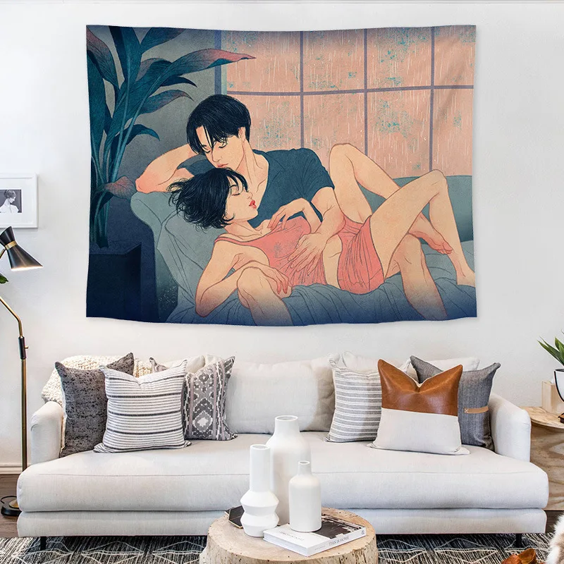 Подвесная ткань азиатские влюбленные интимное изображение мужчин и фото