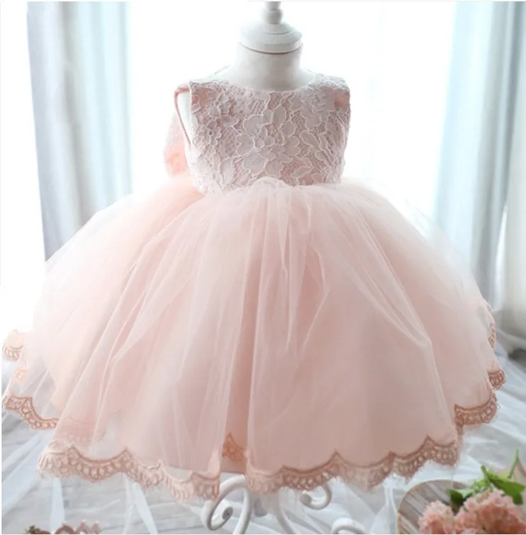 

New 2018 Flower Girl Christening Wedding Party Pageant Dress Baby First Communion and Toddler Gowns Child Bridesmaid Clothing