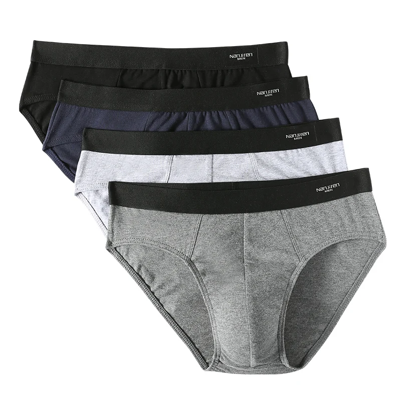 Men Briefs 4pcs\lot Cotton Men Underwear Plus size cuecas Soft Underpants High Quality Boys Panties Plus size L-4XL