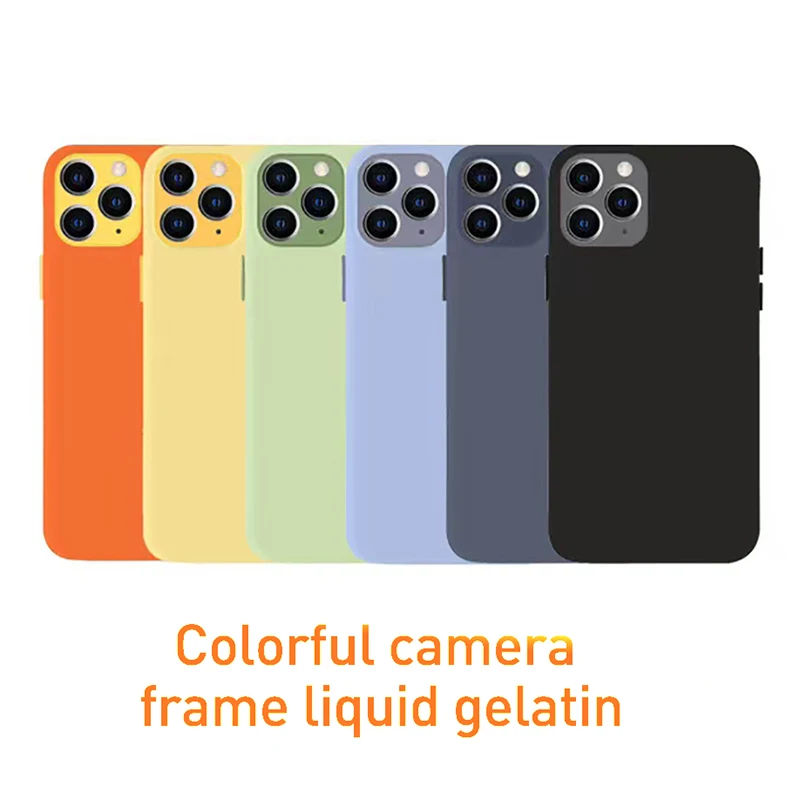 

Original Liquid Silicone Phone Case for Apple iPhone 11 12 Pro Max XR X XS 7 8 Plus 12 Mini Candy Color Camera Protection Cover