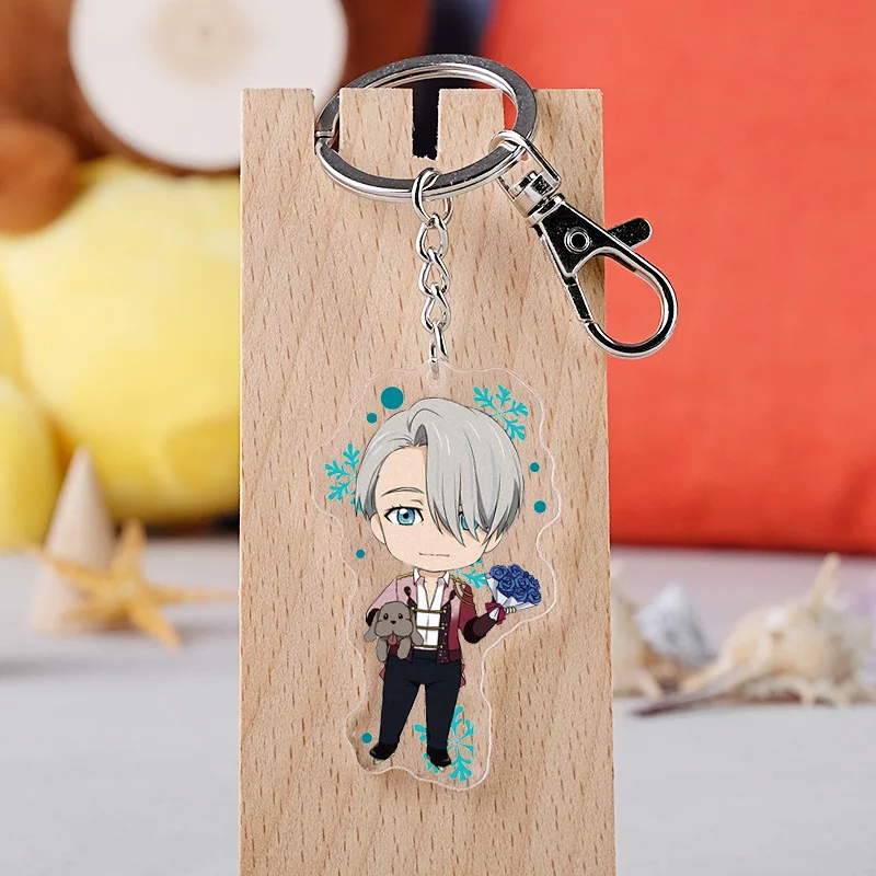 COSANER Yuri on Ice модные аниме акриловые брелки для ключей Мультяшные подвеска брелок