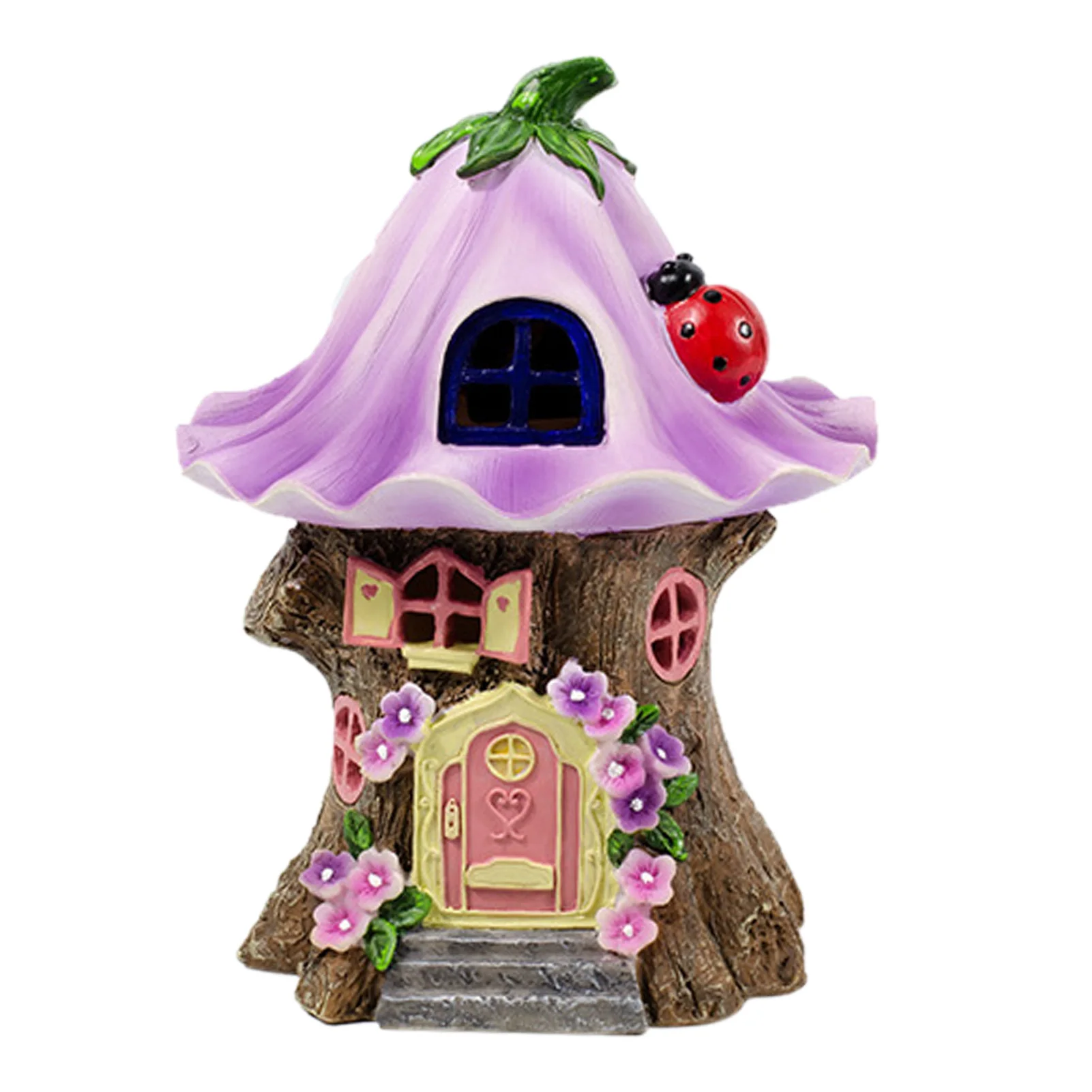 

Cute Goblin House Decor LED Solar Light Outdoor Balcony Garden Deco Fairy House Resin Crafts Ornaments Children's Room Deco Gift
