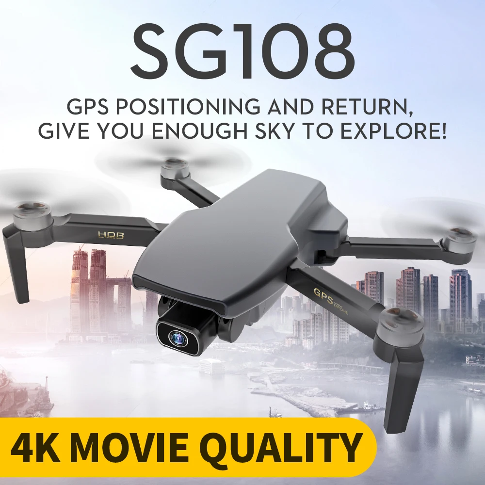новинка 2020 gps дрон sg108 с hd eis 4k камерой