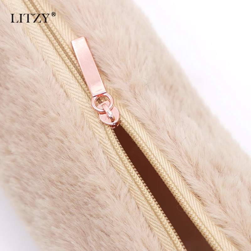 Большой Карандаш Чехол для девочек Kawaii Плюшевые красивое школьное с маленькими