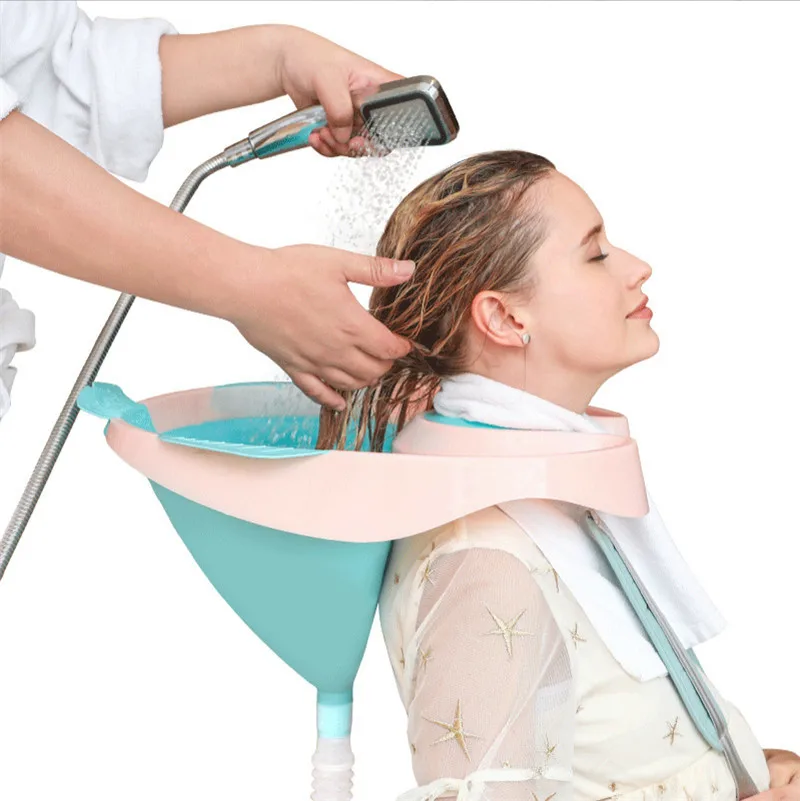 

Portable Hair Wash Folding Bucket for Pregnant Old Man Kids Washing Hair Tool Folding Basin Adjustable Shampoo Bowl