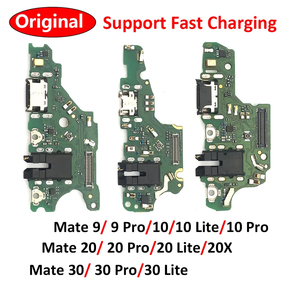 

100% Original For Huawei Mate 9 10 20 30 Lite Pro 20X Dock Connector Micro USB Charger Charging Port Flex Cable Microphone Board
