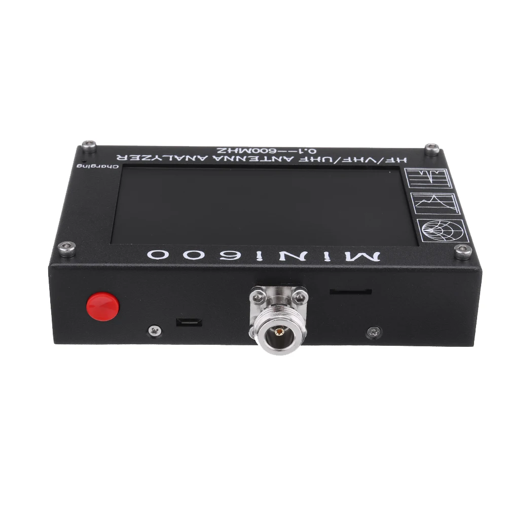 Mini600 4,3 дюймов ЖК-дисплей HF VHF UHF анализатор антенны 0,1-600 МГц измеритель коэффициента стоячей воды 1,0-1999 5 V/1.5A для радио C6-007