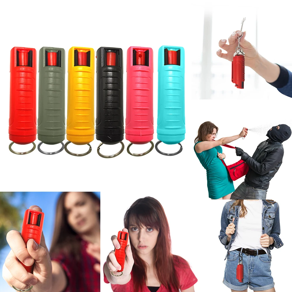 

20ml Plastic Reusable Pepper Spray Tank Mini Portable EDC Safety Protection Self Defense Pepper Spray Empty Bottle Outdoor Tools