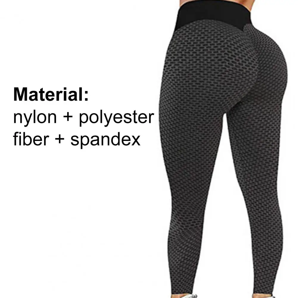 

Stylish Women Pants 2021 Honeycomb Hip Lift High Waist Stretchy Skinny Leggings Trousers for Yoga