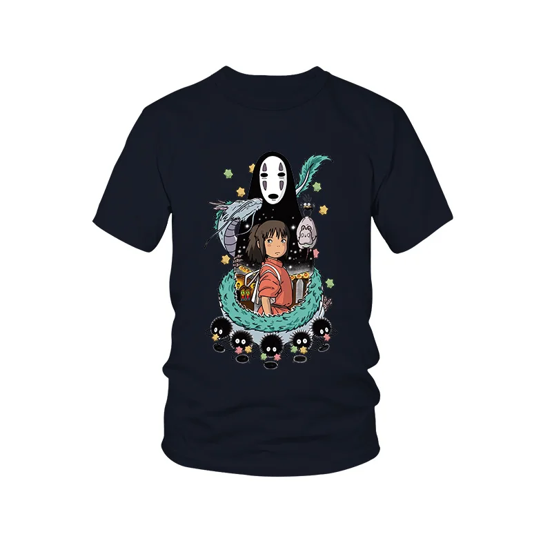 

Men Women T-shirt Tops Kawaii Round Neck Blouses Soft Anime Manga Tee Clothes