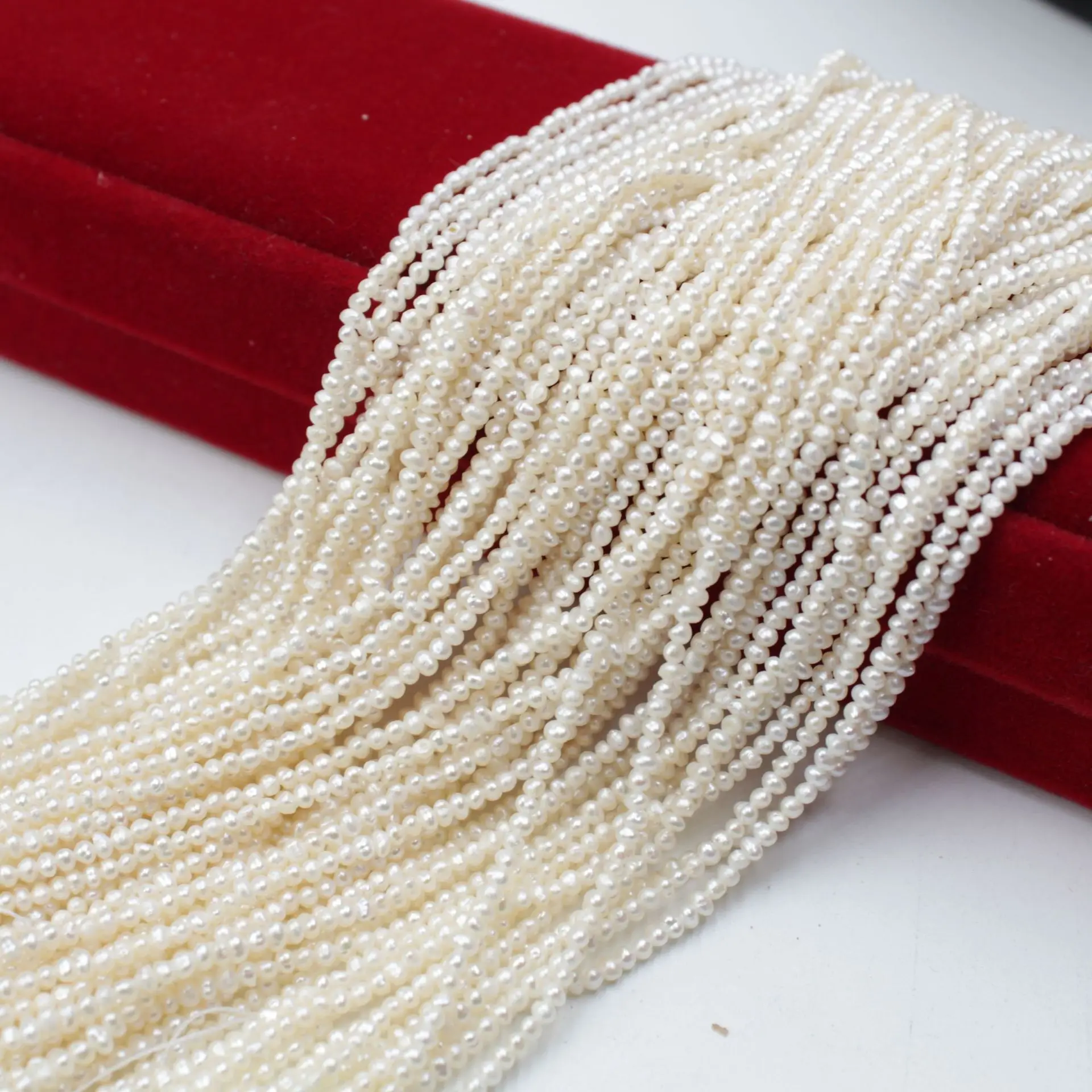 

Ожерелье из натурального пресноводного жемчуга, 1,8-2 мм