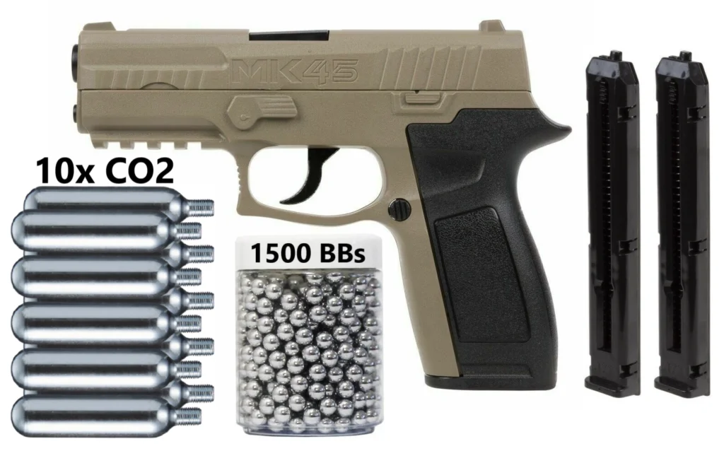 Crosman Mk45 Co2 .177 Cal Bb полуавтоматический пневматический пистолет 480 Fps 20Rd Mag ручной