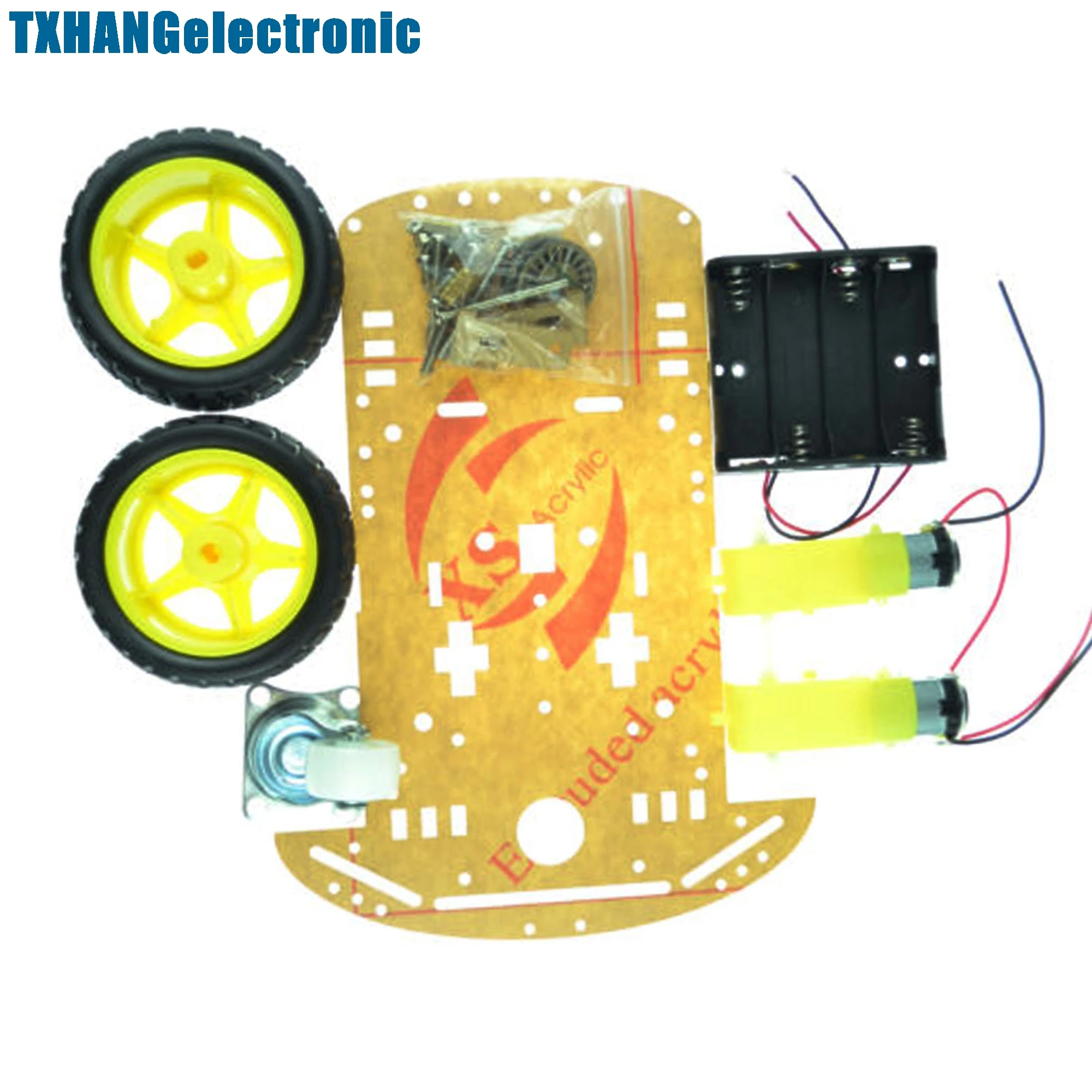 

2WD Smart Robot Car Chassis Kit/Speed encoder Battery Box 2 motor 1:48 DIY electronics