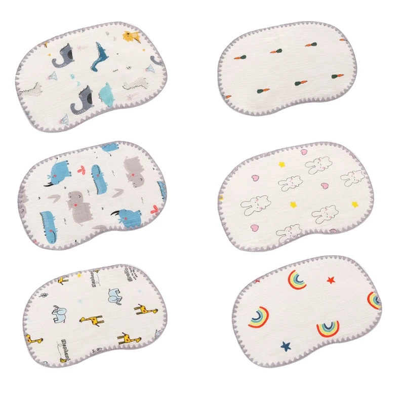 

Baby Pillow Soft Cotton Flat Pillow Breathable Newborn Infants Head Neck Support