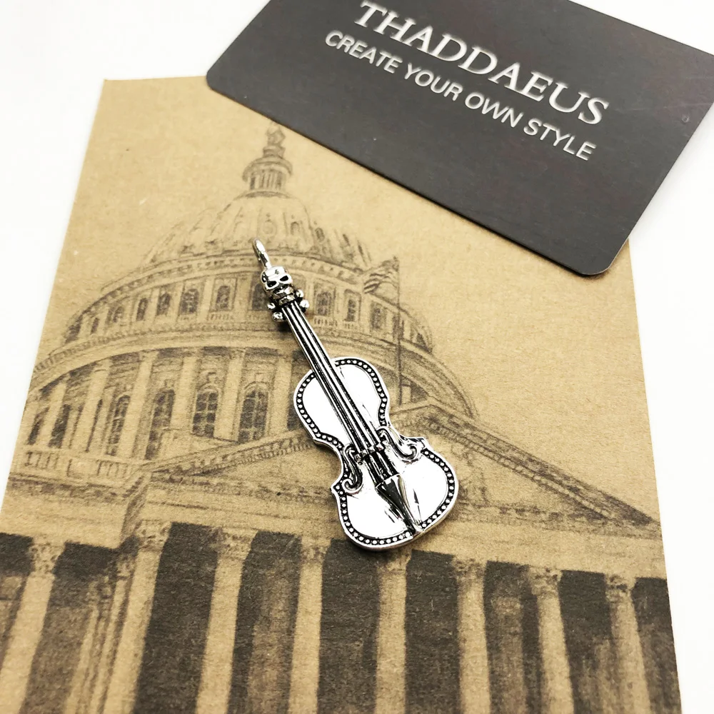 Подвеска с черепом и скрипкой ювелирные изделия в европейском стиле ожерелье