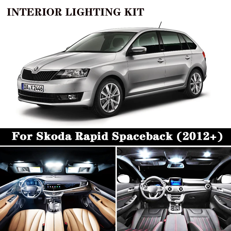 Светодиодный купольный светильник 9 шт. x 100% Canbus без ошибок внутренний для Skoda