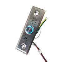 12v stainless steel led light option push exit release button no nc com door access exit button