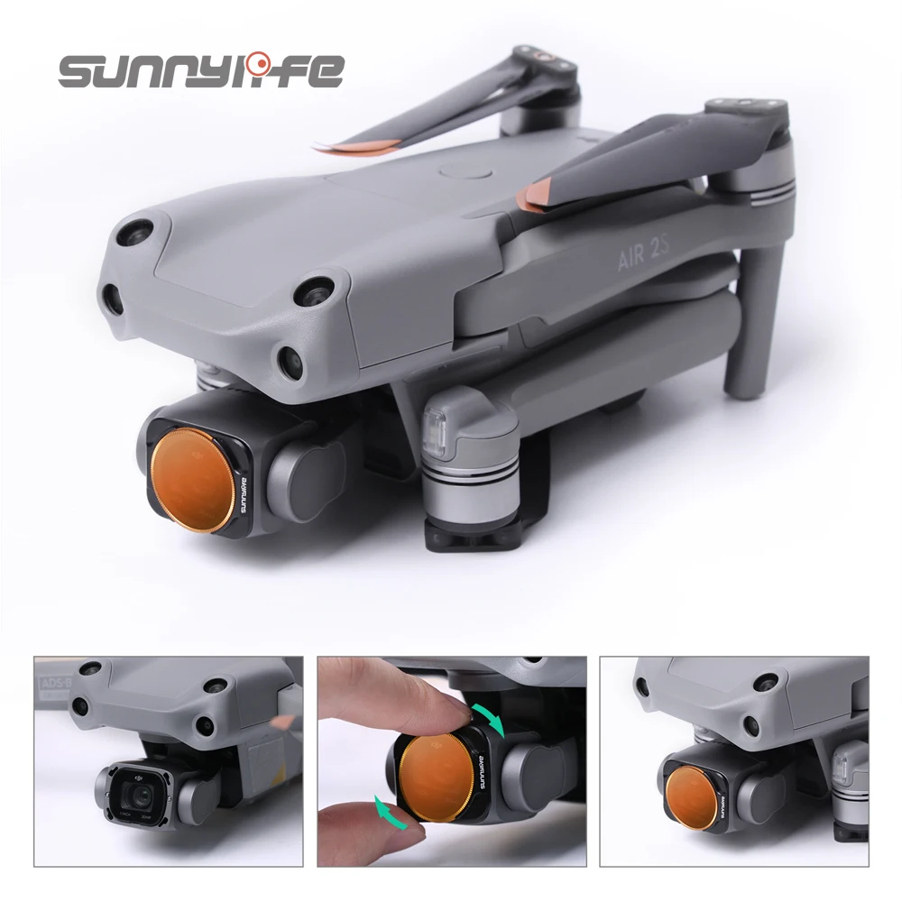 

Sunnylife Lens Filters For DJI Mavic Air 2S Lens Filter Set CPL/ND/PL16/32 ND Angle Color Adjustable For DJI Drone Accessories