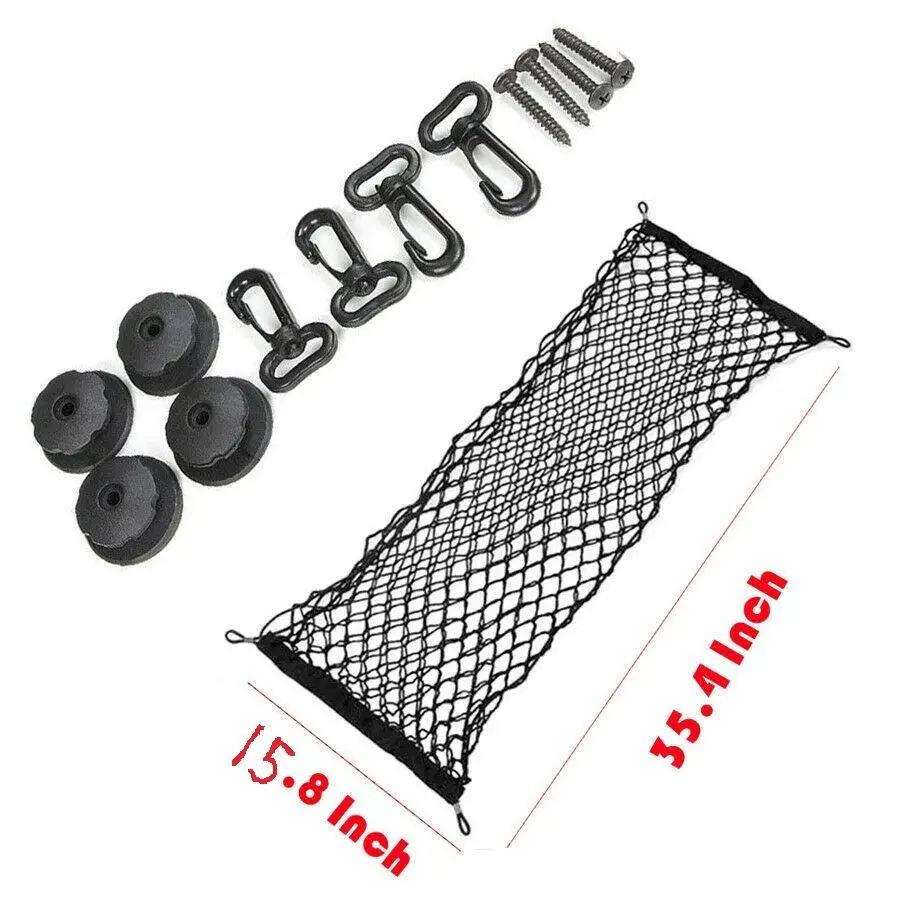 

Car Rear Cargo Organizer Storage Elastic String Net Mesh Bag Pocket Car Accessories
