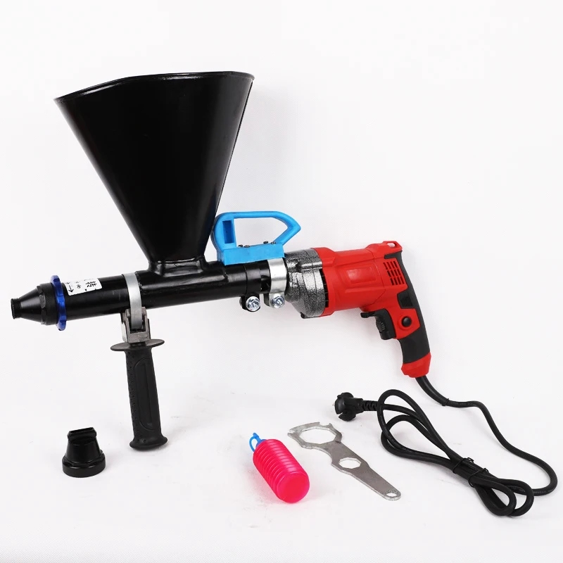 

110V/220V Electric Cement Mortar Grout Gun Portable Cement Filling Grouting Gun for Glue Mending-leakage with Flat Round Nozzle