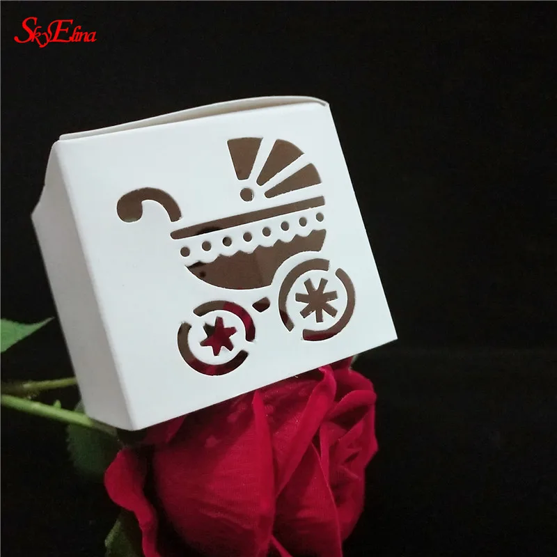 10/50 шт./компл. Лазерная вырезка полый детский автомобиль с лентой Детский