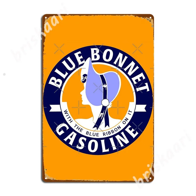 

Blue Bonnet Gasoline Metal Signs Club Party Plates Decoration Living Room Tin sign Posters